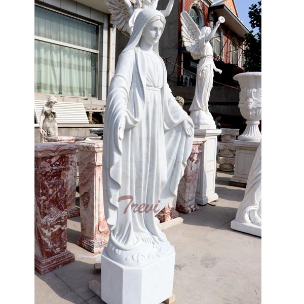 bleeding mary erecting marble statues