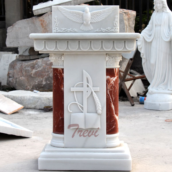 contemporary marble carved baptismal font design for church decor