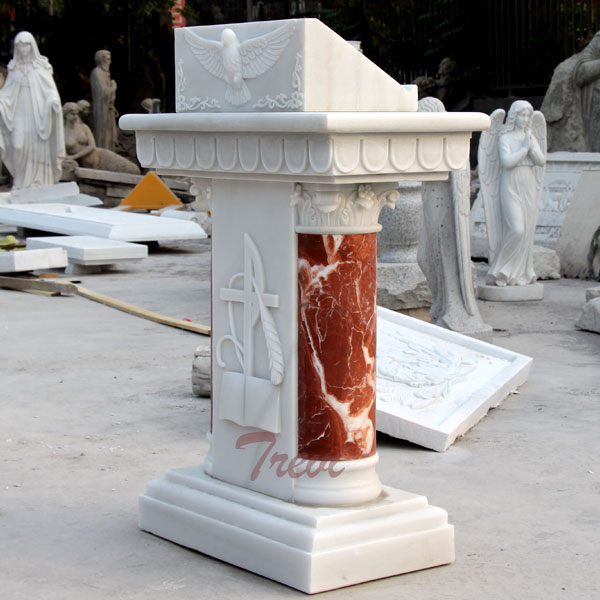 white marble greek podiums design near me
