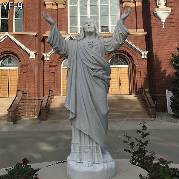 large sacred heart of jesus statue church outdoor statue viera