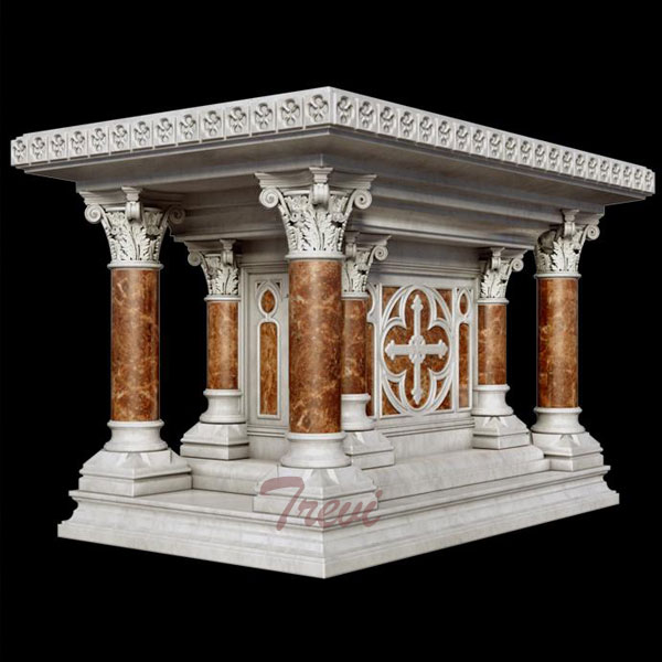 Buy modern luxury marble altar table designs for church decoration TCH-216