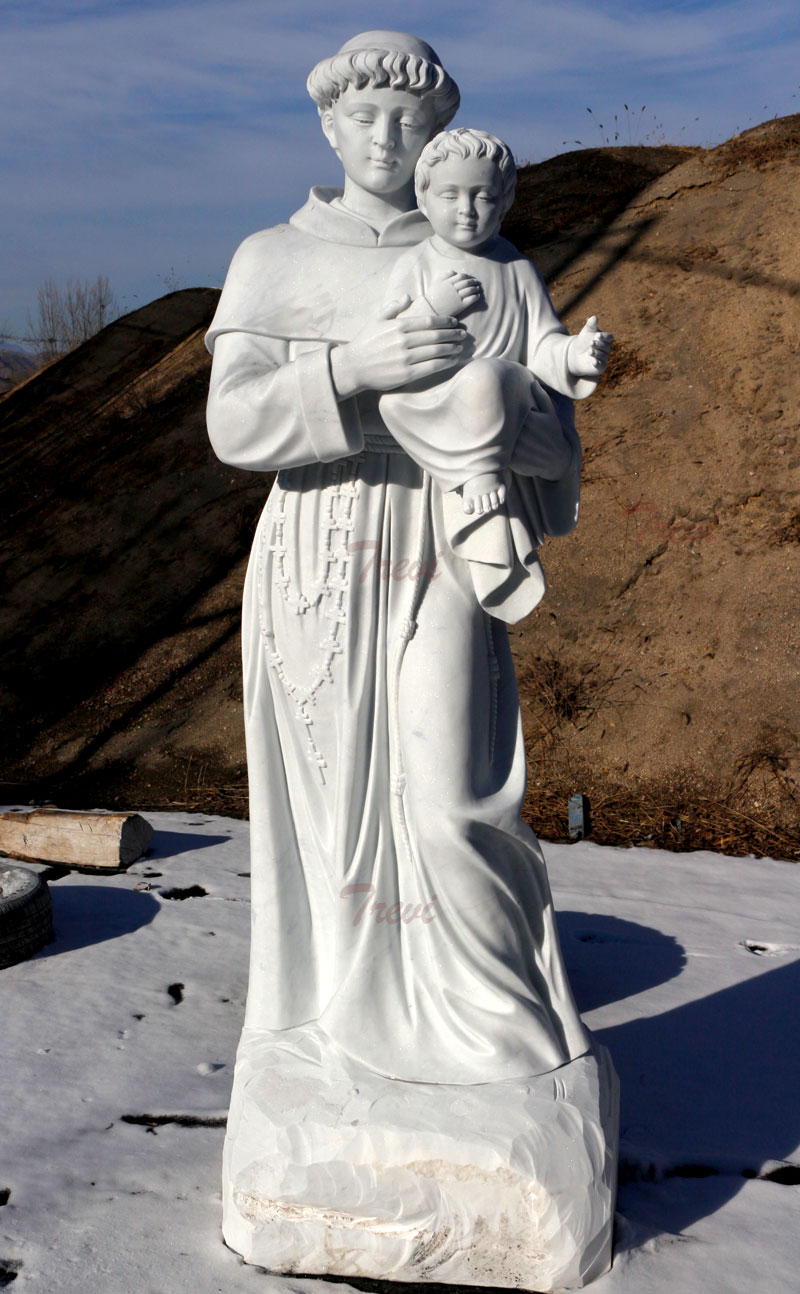 Catholic church saint Anthony with child jesus design catholic garden sculptures for sale
