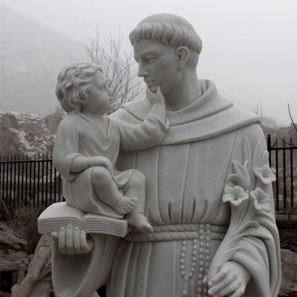 Catholic saint marble statues of Anthony outdoor for sale for churches TCH-44