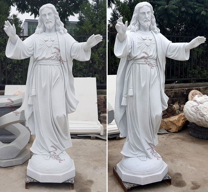 Our Lord jesus sacred heart catholic marble religious garden statues for outside
