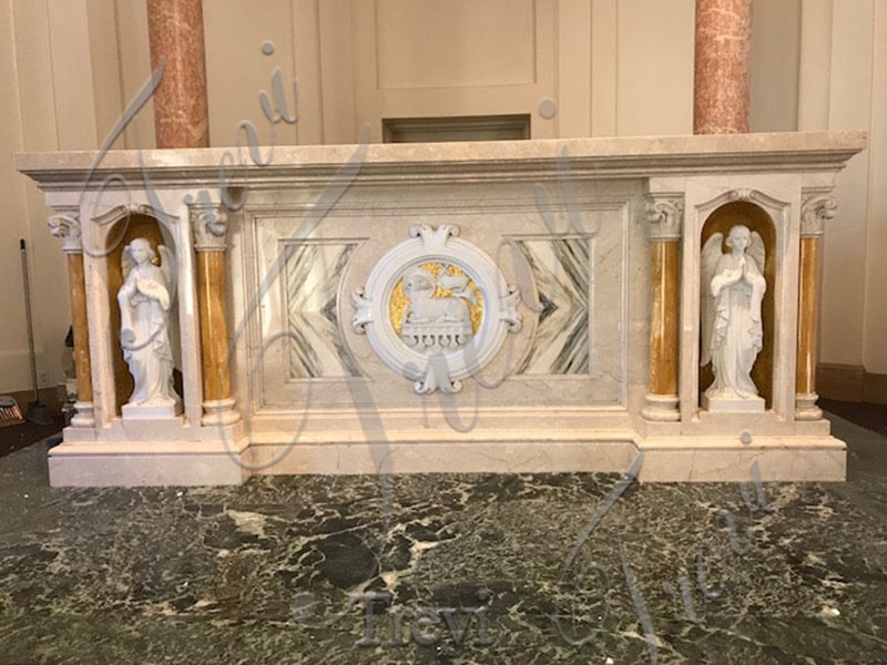 high-quality marble altar table for church-Trevi Sculpture