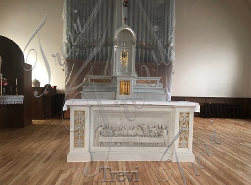 marble altar table for church-Trevi Sculpture