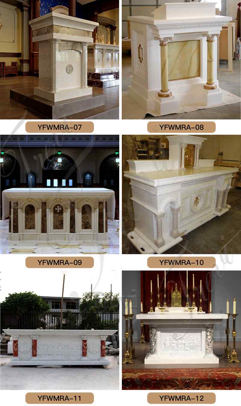 Customized Beige Marble Altar Table