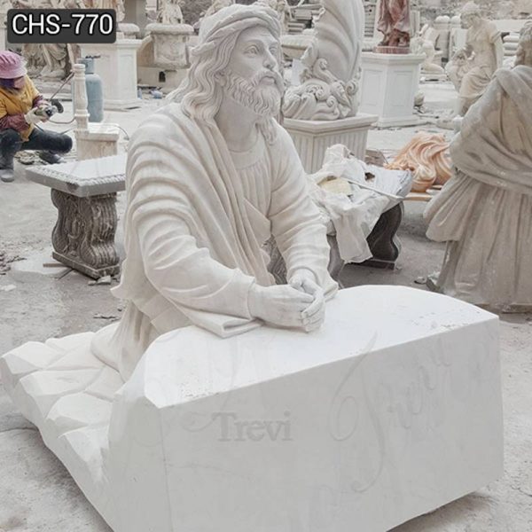 Marble Jesus Praying Statue Garden Church Decor for Sale CHS-770