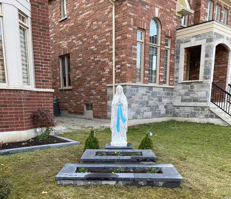 outdoor Our Lady of Lourdes statue