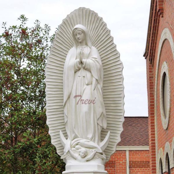 Blessed Marble Our Lady of Guadalupe Large Religious Church Statue for Sale  CHS-861