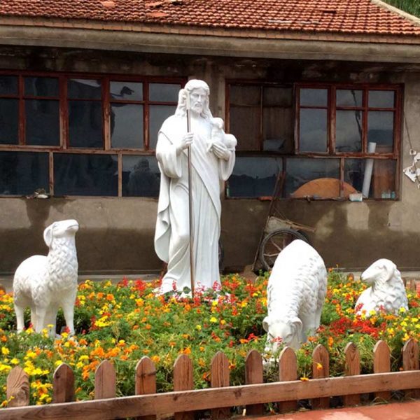 Life Size Catholic Shepherd Jesus Statue Marble Church Decor for Sale  CHS-603