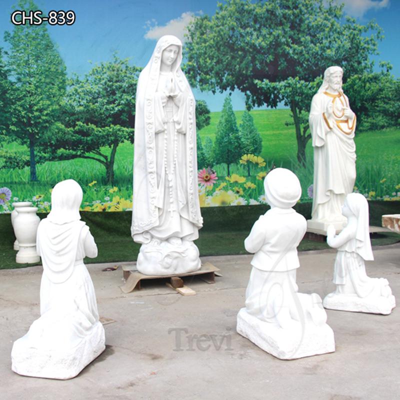 Life Size Lady of Fatima and Three Children Statue for Church factory supplier1.3