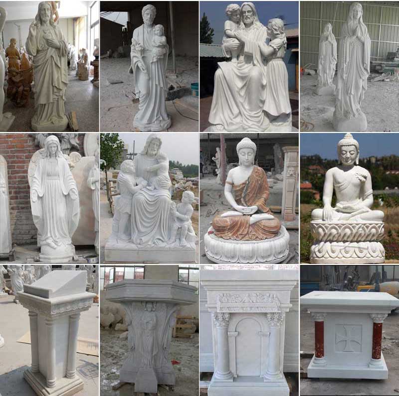 Life Size Lady of Fatima and Three Children Statue for Church factory supplier 4