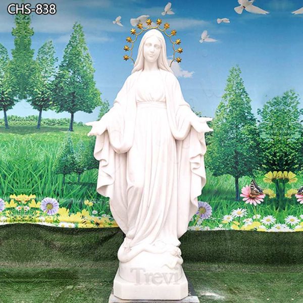 Lifesize Marble Our Lady of Peace Statue Garden Decor Factory Supplier CHS-838