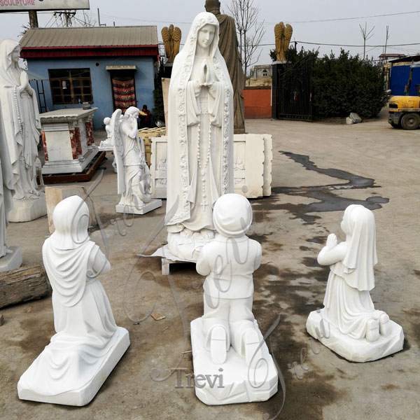 Life Size White Fatima Marble Statue Outdoor Decor for Sale CHS-271