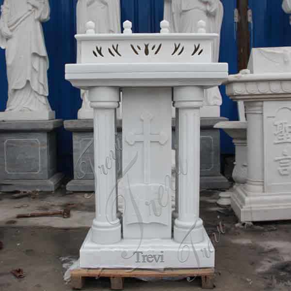 Modern Marble Catholic Church White Pulpit Decoration for Sale CHS-322