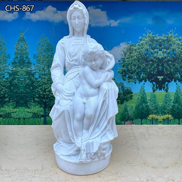 Life Size Mary and Baby Jesus Marble Statue for Sale CHS-867
