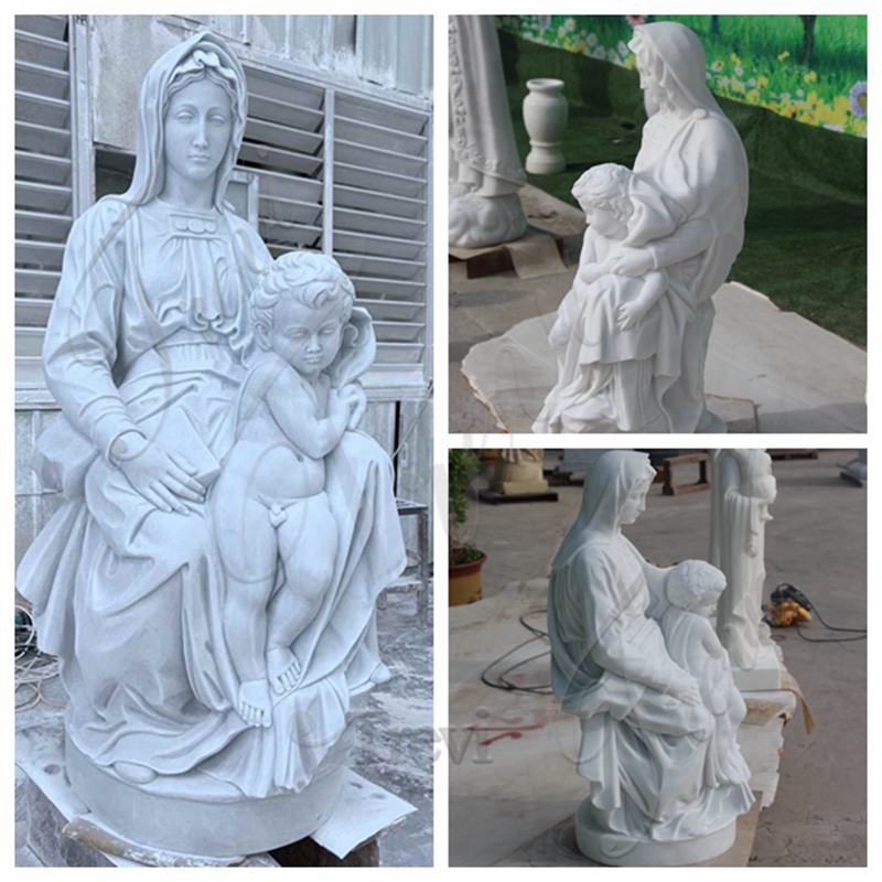 details of Mary and baby Jesus statue-Trevi Sculpture