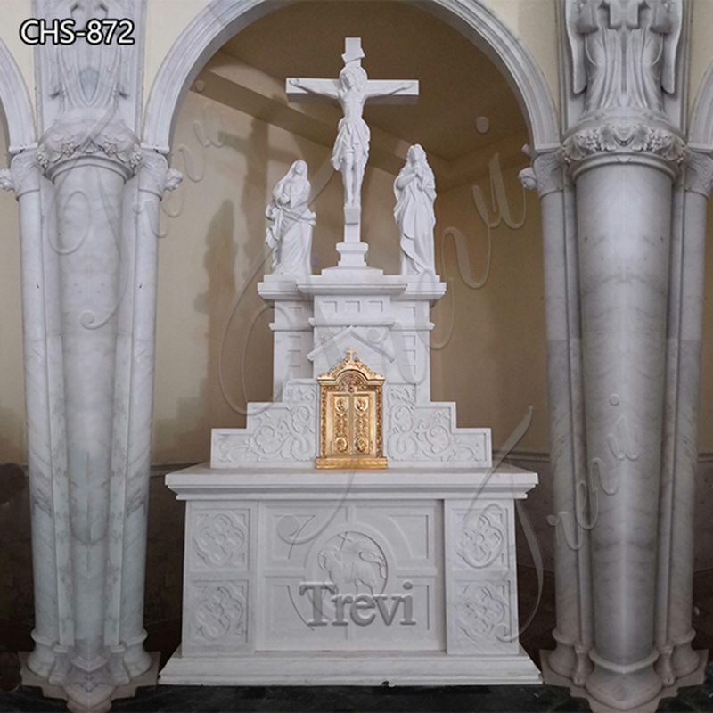 Large White Marble Main Altar Catholic Church Furniture for Sale CHS-872