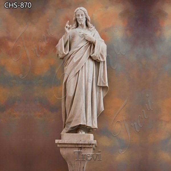 Life Size Marble Sacred Heart of Jesus Garden Statue Factory Supply CHS-870