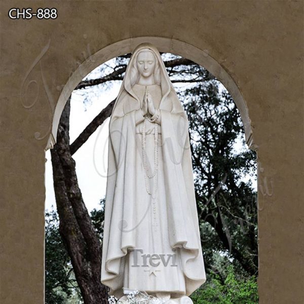 White Marble Fatima Statue Church Decor for Sale CHS-888