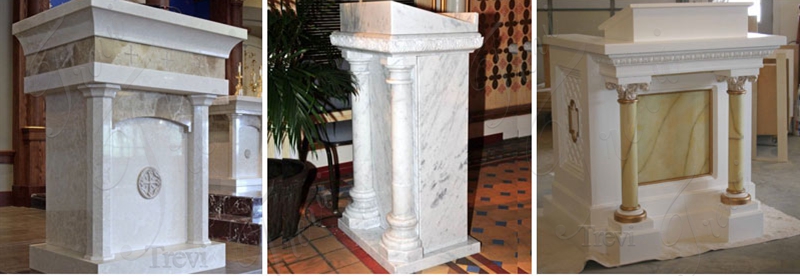 Hand Carved Catholic Marble Pulpit Church Decor for Sale CHS-354