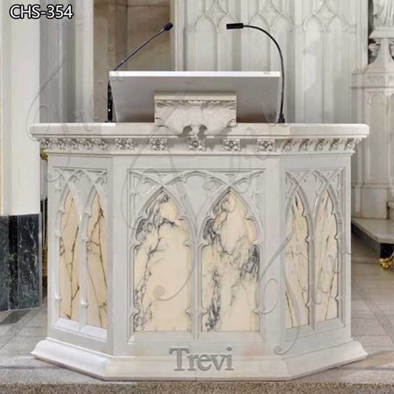 Hand Carved Catholic Marble Pulpit Church Decor for Sale CHS-354