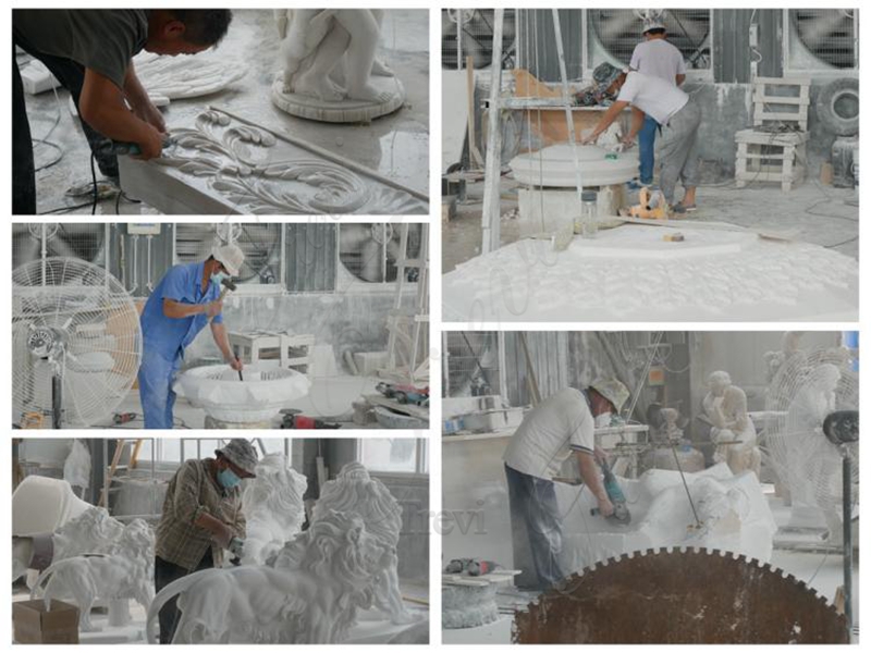 Hand Carved Marble St Aloysius Gonzaga Church Statue for Sale CHS-892