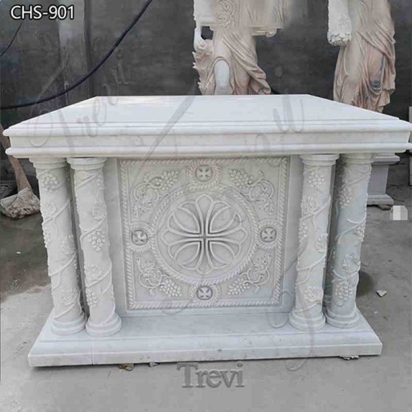 Catholic White Marble Altar Table Church Decor for Sale CHS-901