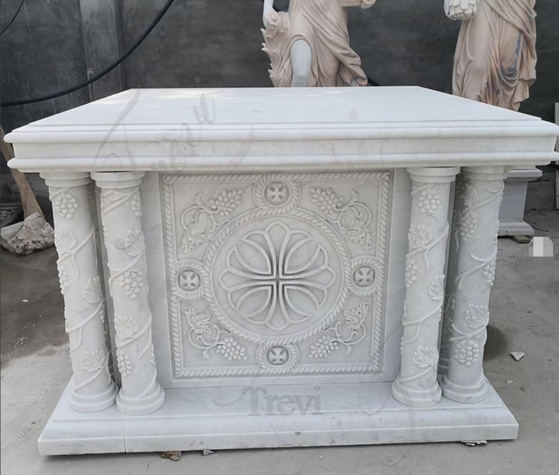 Catholic marble altar--Trevi sculpture