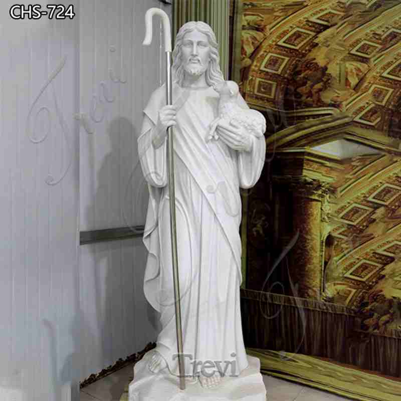 Life Size Catholic Statues Of Shepherd Jesus Hold Lamb for Sale CHS-724