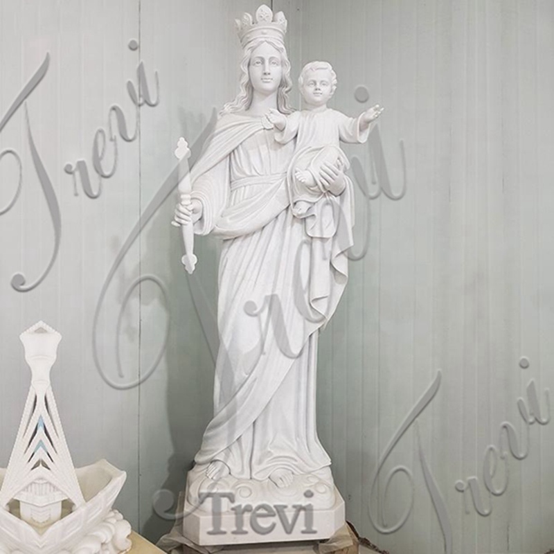 blessed marble mother mary statue-Trevi Sculpture