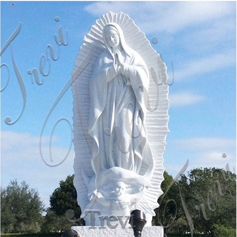catholic white marble mother mary sculpture-Trevi Sculpture