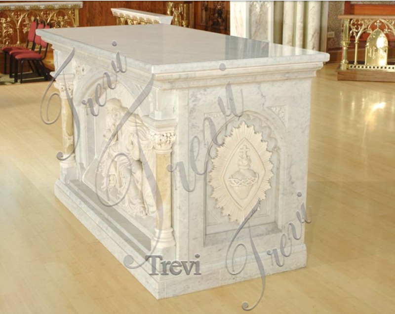 natural marble table for church altar-Trevi Sculpture
