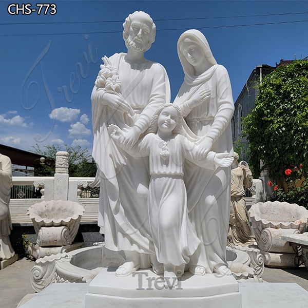 Outdoor Catholic Marble Holy Family Statue Garden Decor CHS-773