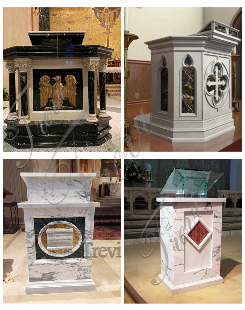religious marble pulpit for church-Trevi Sculpture