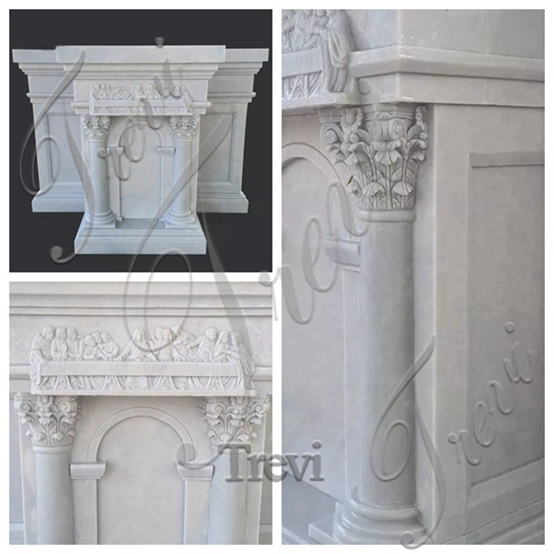 white marble pulpit for sale-Trevi Sculpture