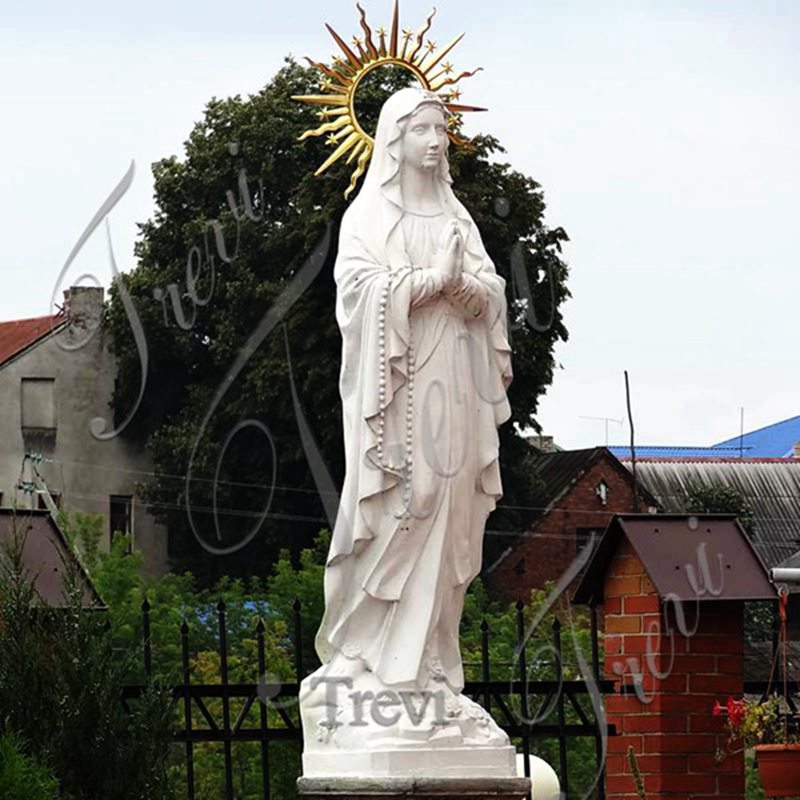white catholic blessed virgin mary statue