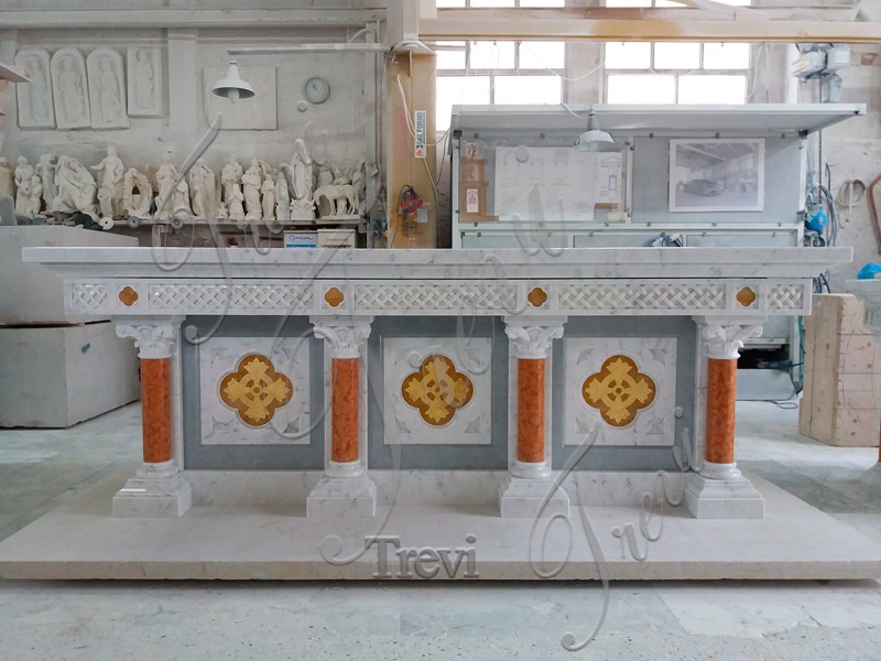 white marble altar table for sale-Trevi Sculpture