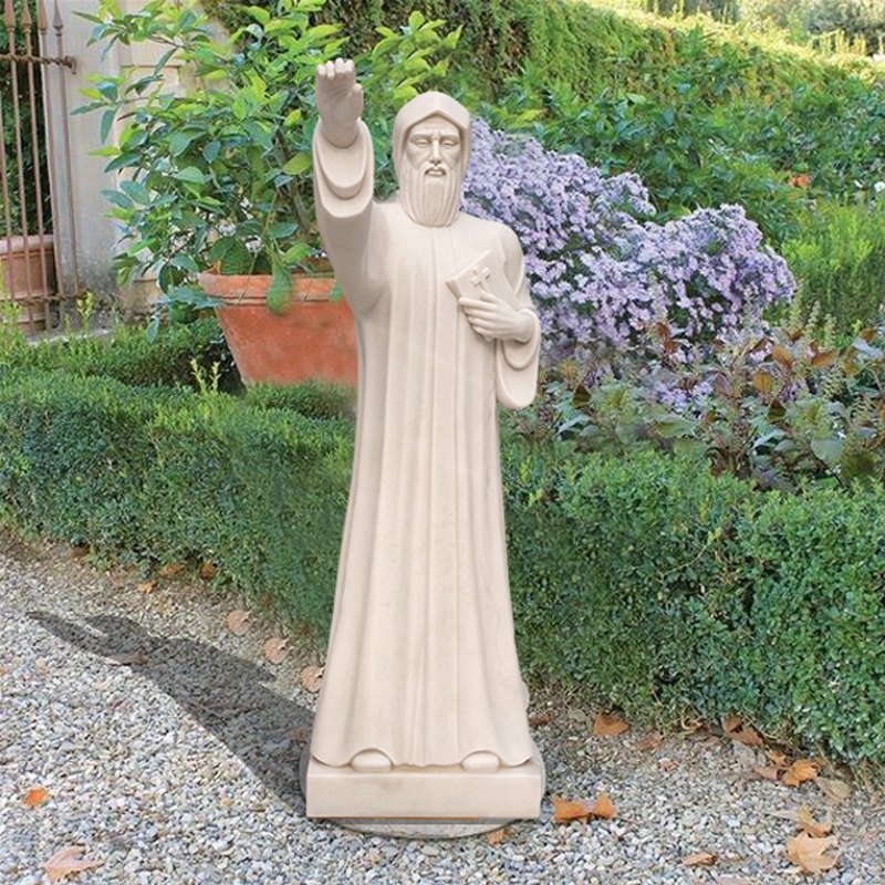 Marble Statue of St. Charbel Sculpture Description