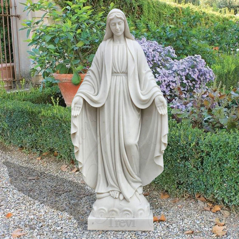 Life-Size Marble Catholic Our Lady of Grace Statue Outdoor Decor CHS-744