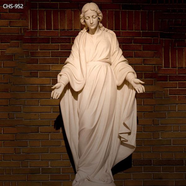 Catholic Marble Virgin Mary Statue Church Decor for Sale