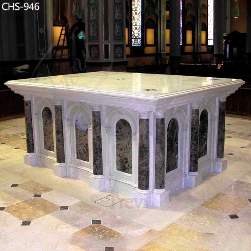 Modern White Marble Church Altar Table Factory Supply CHS-946