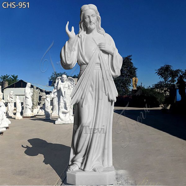 White Marble Jesus Statue Catholic Church Decor for Sale CHS-951