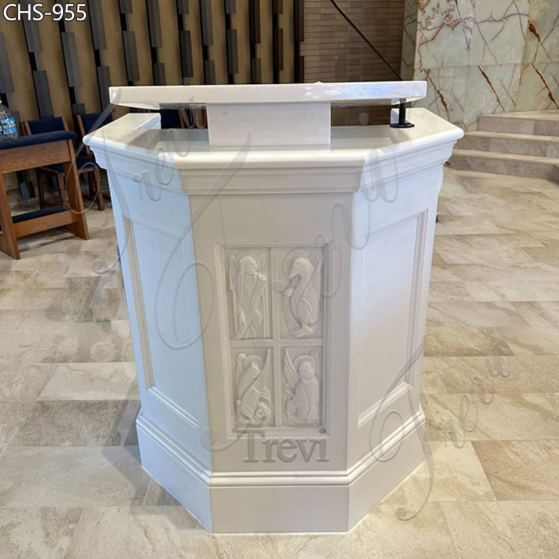 White Religious Marble Church Pulpit Design for Sale CHS-955