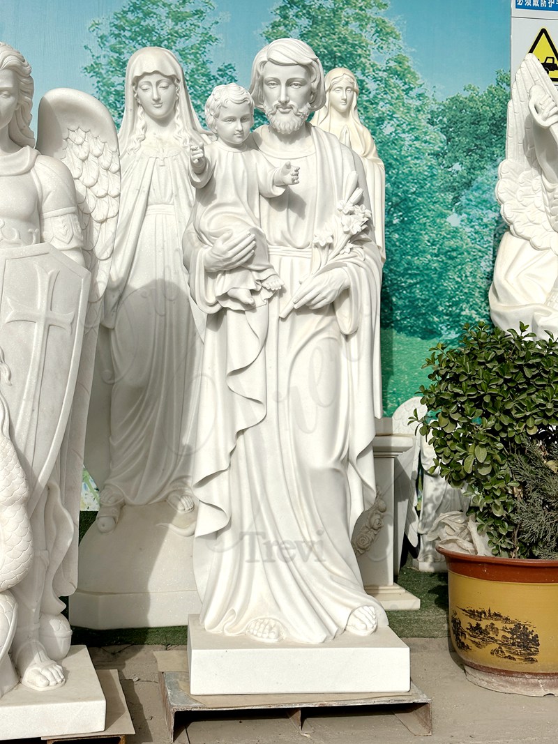 Marble St Joseph and Jesus Statue Introduction