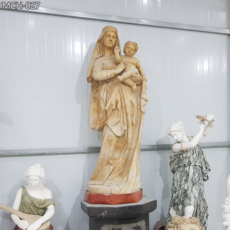Outdoor-Church-Marble-Virgin-Mary-Statue-with-Child-for-Sale1