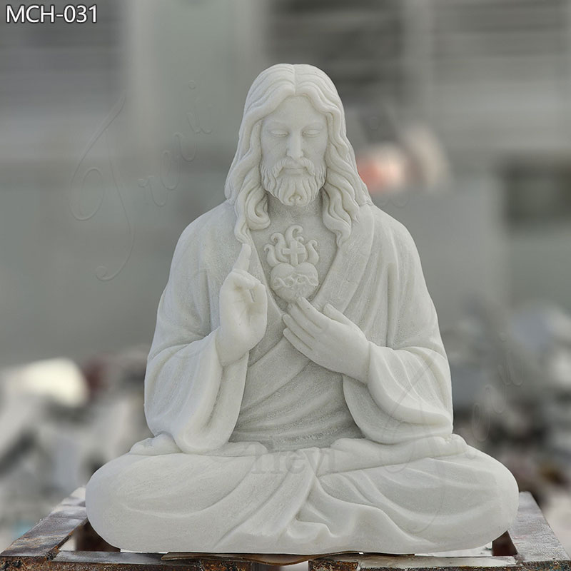 Religious-Church-Jesus-Meditating-Marble-Statue-for-Sale-2
