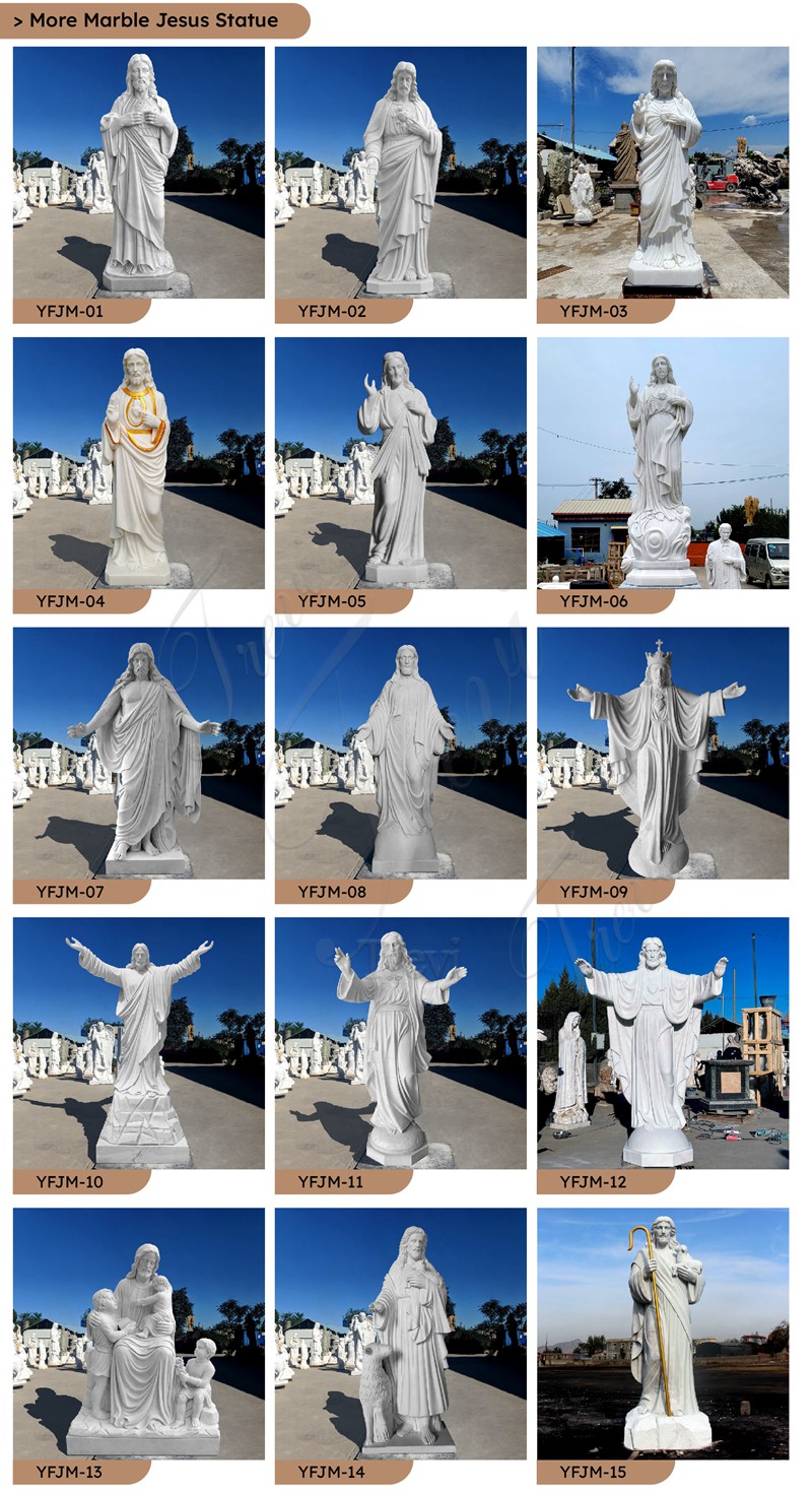 more marble jesus statues
