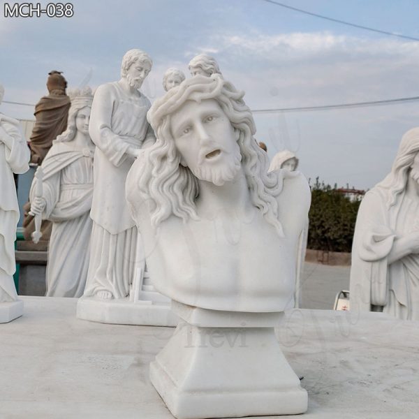 White Marble Jesus Bust for Sale Factory Supply